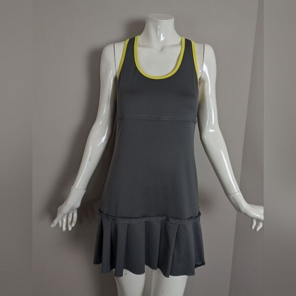 Calvin Klein Performance Athletic Dress – Pleated Hem – Size Small – Grey & Yell - Picture 2 of 10